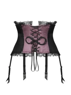 Seide Taillen-Korsett RAJA SOIE TOURBE Violett-schwarz Von Cadolle 9 Seide Taillen-Korsett RAJA SOIE TOURBE Violett-schwarz Von Cadolle -MAISON LEJABY Verkaufsgeschäft 1081da korsett pflaume raja soie tourbe dentelle noire cadolle 5 4