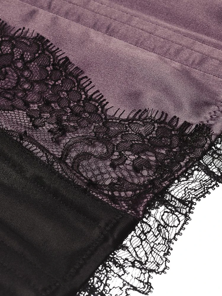 Seide Taillen-Korsett RAJA SOIE TOURBE Violett-schwarz Von Cadolle 3 Seide Taillen-Korsett RAJA SOIE TOURBE Violett-schwarz Von Cadolle