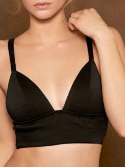 Seide Triangel BH GLORIA SMOCK Von Cadolle -MAISON LEJABY Verkaufsgeschäft 1120acb bustier schwarz gloria soie smock noire cadolle 1