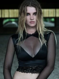 Langarm Minitop DIAMANT Satin Schwarz Von Cadolle -MAISON LEJABY Verkaufsgeschäft 3315ck top schwarz minitop diamant satin cadolle 4 1