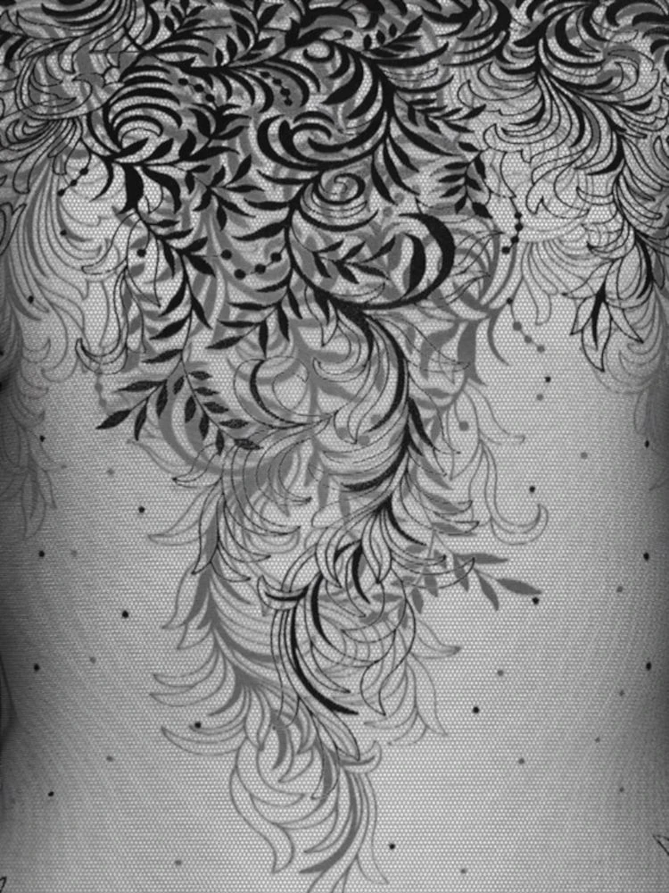 Langarm-Body ARABESQUE Tüll Schwarz Von Cadolle 6 Langarm-Body ARABESQUE Tüll Schwarz Von Cadolle - Image 4