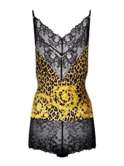 Seide Teddy BODYSHIRT PANTHERE Gold-schwarz Von Cadolle -MAISON LEJABY Verkaufsgeschäft 4097e bodyshirt soie panthere leo print cadolle 3