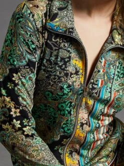 Jersey Freizeitanzug 2tlg. CHATEAU DE VERSAILLES Grün Schwarz Von Fürstenberg -MAISON LEJABY Verkaufsgeschäft anzug print 50304735 50304768 schwarz bunt fuerstenberg 2