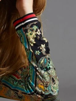 Jersey Freizeitanzug 2tlg. CHATEAU DE VERSAILLES Grün Schwarz Von Fürstenberg -MAISON LEJABY Verkaufsgeschäft anzug print 50304735 50304768 schwarz bunt fuerstenberg 3