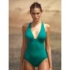 Badeanzug CAPRI 61 Unifarben Von Pain De Sucre 1 Badeanzug CAPRI 61 Unifarben Von Pain De Sucre -MAISON LEJABY Verkaufsgeschäft badeanzug capri smaragd pain de sucre 3 3
