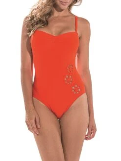 Makramee Träger Badeanzug CHATON Von Nicole Olivier 18 Makramee Träger Badeanzug CHATON Von Nicole Olivier -MAISON LEJABY Verkaufsgeschäft badeanzug chaton koralle nicole olivier 1