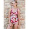 Träger Badeanzug PAPILLON No. 8 Rot-bunt Von Chiara Fiorini -MAISON LEJABY Verkaufsgeschäft badeanzug rosso cfo613 chiara fiorini 1
