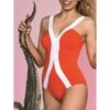 Träger Badeanzug MANUELA Koralle Von Nicole Olivier 1 Träger Badeanzug MANUELA Koralle Von Nicole Olivier -MAISON LEJABY Verkaufsgeschäft badeanzug rot manuela nicole olivier