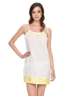 Baumwolle Batist Dress JÖRDIS Weiß-gold Von Gattina 5 Baumwolle Batist Dress JÖRDIS Weiß-gold Von Gattina -MAISON LEJABY Verkaufsgeschäft baumwolle dress joerdis weiss gold 391103 gattina 1