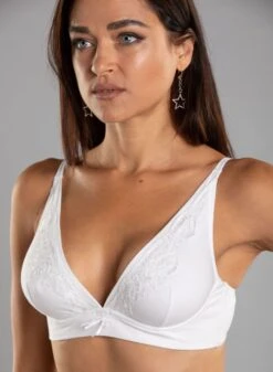 Triangel Bralette Baumwolle PIACEVOLE Cotone Candy Von Cotton Club -MAISON LEJABY Verkaufsgeschäft baumwolle gb5 bh piacevole bustier weiss cotton club 2 cotone candy