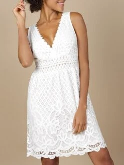 Baumwolle-Spitze Sommerkleid GITANE Naturweiss Von Marjolaine 9 Baumwolle-Spitze Sommerkleid GITANE Naturweiss Von Marjolaine -MAISON LEJABY Verkaufsgeschäft baumwolle spitze sommerkleid gitane 8git0201 naturweiss marjolaine 2