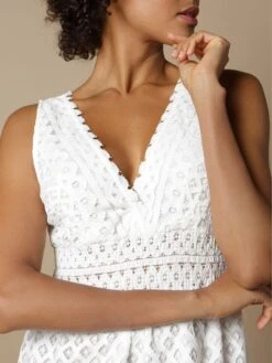 Baumwolle-Spitze Sommerkleid GITANE Naturweiss Von Marjolaine 10 Baumwolle-Spitze Sommerkleid GITANE Naturweiss Von Marjolaine -MAISON LEJABY Verkaufsgeschäft baumwolle spitze sommerkleid gitane 8git0201 naturweiss marjolaine