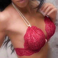 Bracli BEGOS Perlen- BH -MAISON LEJABY Verkaufsgeschäft begos rot bracli