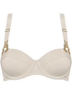 Balconette BH GLORIA STYLE Pristine Gold C-Cup Von Marlies Dekkers -MAISON LEJABY Verkaufsgeschäft bh creme gold gestreift 19540 gloria marlies dekkers