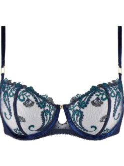 BH VELVET MEMORIES Halbschale Von Aubade -MAISON LEJABY Verkaufsgeschäft bh halbschale blau rbf14 velvet memories aubade