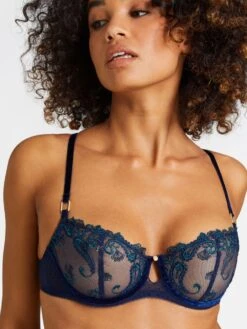 BH VELVET MEMORIES Halbschale Von Aubade -MAISON LEJABY Verkaufsgeschäft bh halbschale blau rbf14 velvet memories aubade 4