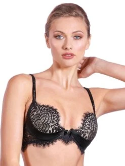 Spitzen Push Up BH BLACK SWAN Von Prelude Milano -MAISON LEJABY Verkaufsgeschäft bh push up pads schwarz ys285 black swan prelude 2 1