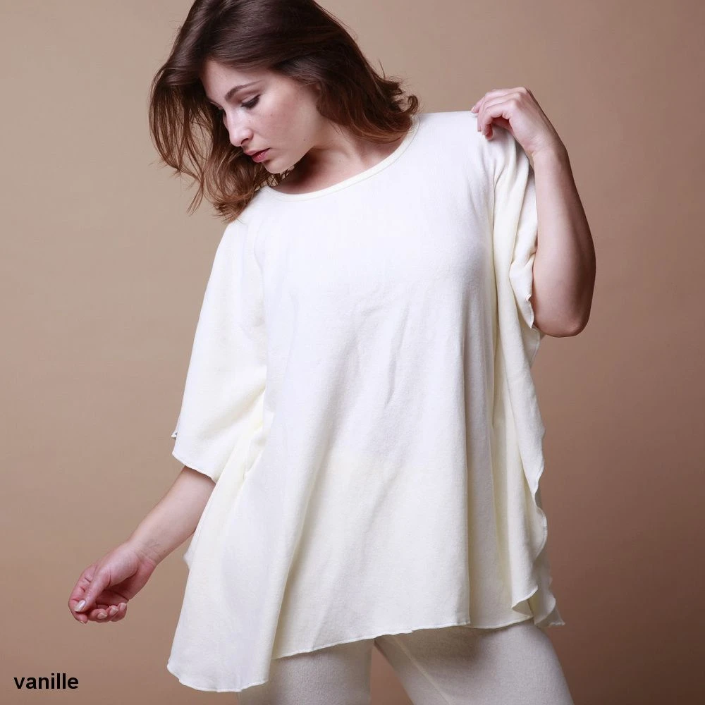 Kuschel-Baumwolle Poncho / Bigshirt CASUAL Von GATTINA 4 Kuschel-Baumwolle Poncho / Bigshirt CASUAL Von GATTINA - Image 2