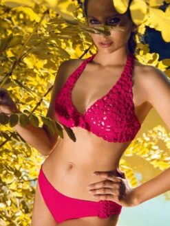 Makramee-Bikini CHA Von Nicole Olivier -MAISON LEJABY Verkaufsgeschäft bikini cha fuchsia nicole olivier 7 1 1