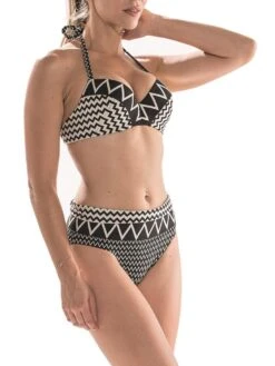 Neckholder Bikini MELBA-MELODIE Schwarz-creme Von Nicole Olivier 9 Neckholder Bikini MELBA-MELODIE Schwarz-creme Von Nicole Olivier -MAISON LEJABY Verkaufsgeschäft bikini melba melodie schwarz weiss nicole olivier