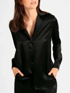 100% Seide Bluse TOI MON AMOUR Viele Farben Von Aubade -MAISON LEJABY Verkaufsgeschäft bluse schwarz seide toi mon amour qs44 noir aubade 3 1