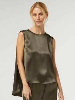 Seidentop BIANCA Von Vivis 29 Seidentop BIANCA Von Vivis -MAISON LEJABY Verkaufsgeschäft blusentop seide v00391 bianca army khaki vivis 3 1