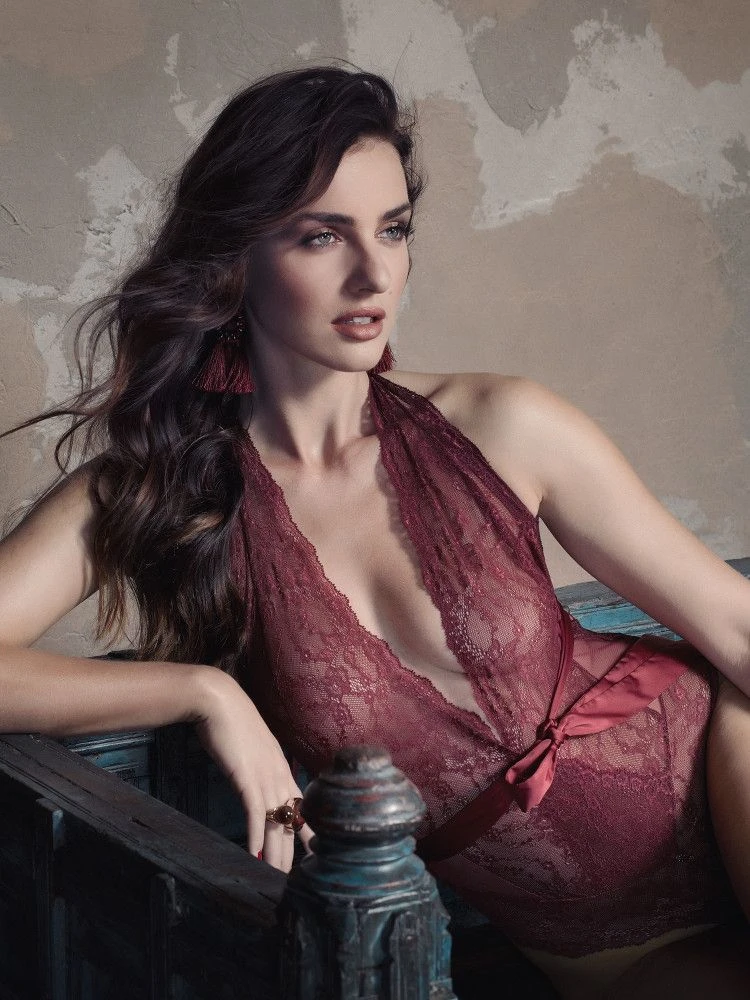 Spitze Body ROSALIE Weinrot Von Escora 4 Spitze Body ROSALIE Weinrot Von Escora - Image 2