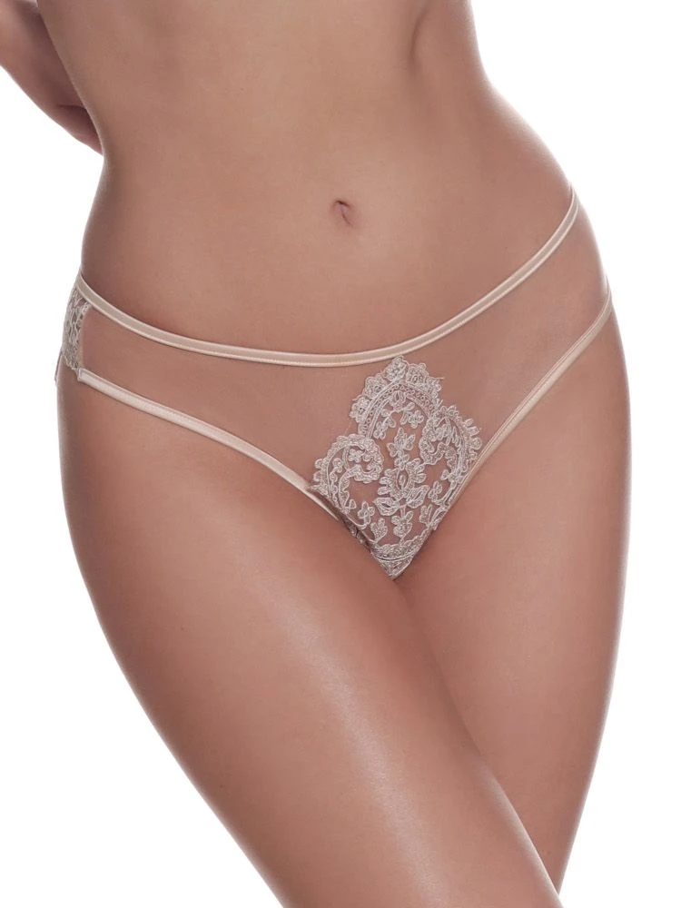 Spitze Brasiliana Slip Gold-creme Von Prelude Milano 4 Spitze Brasiliana Slip Gold-creme Von Prelude Milano – Bild 2