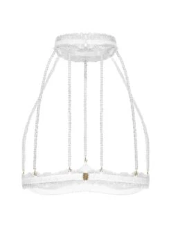 Ouvert Bustier-BH GEISHA CAGE Mit Schmuck-Kristallen Von Cadolle 15 Ouvert Bustier-BH GEISHA CAGE Mit Schmuck-Kristallen Von Cadolle -MAISON LEJABY Verkaufsgeschäft cage geisha elfenbein weiss pearls 4500fb cadolle