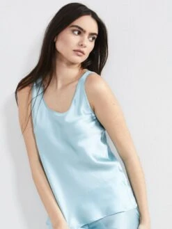 100% Seide Camisole Top KLASSIK SATIN Klassische Farben Von Eva B. Bitzer -MAISON LEJABY Verkaufsgeschäft camisole top seide crystal blue 27318232 klassik satin eva b bitzer 2 9 1