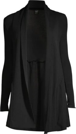 Merino Wolle-Seide CARDIGAN Strickjacke Von Oscalito -MAISON LEJABY Verkaufsgeschäft cardigan lang wolle seide schwarz 3463 oscalito 2 1 2 1