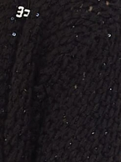 Lang Cardigan WOLLE + PAILLETTEN Schwarz Von Chiara Fiorini 7 Lang Cardigan WOLLE + PAILLETTEN Schwarz Von Chiara Fiorini -MAISON LEJABY Verkaufsgeschäft cardigan schwarz cf1919 chiara fiorini 1 1