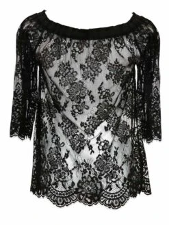 Spitze Carmen Shirt INESSA Von Escora -MAISON LEJABY Verkaufsgeschäft carmen shirt inessa schwarz 9171 e251 400 escora 2 1