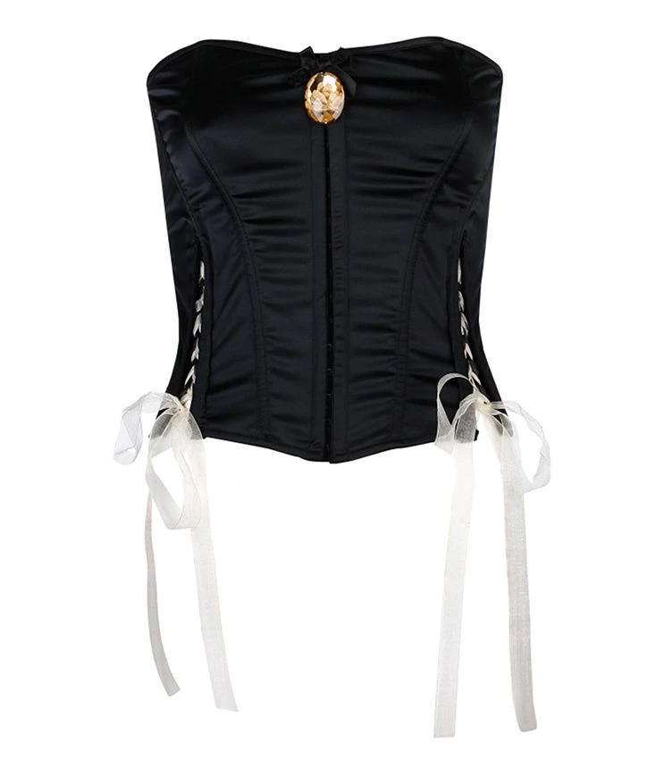 Schnür-Corsage ELISABETH Mit Kristall-Medaillon Von Escora 4 Schnür-Corsage ELISABETH Mit Kristall-Medaillon Von Escora - Image 2