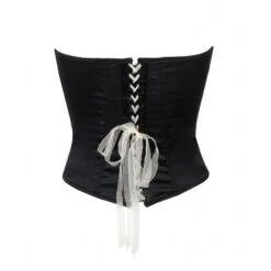 Schnür-Corsage ELISABETH Mit Kristall-Medaillon Von Escora 10 Schnür-Corsage ELISABETH Mit Kristall-Medaillon Von Escora -MAISON LEJABY Verkaufsgeschäft corsage elisabeth schwarz 0392E102 escora rueckseite