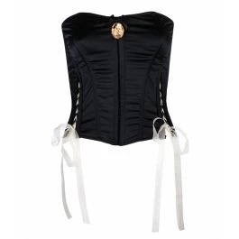 Schnür-Corsage ELISABETH Mit Kristall-Medaillon Von Escora 3 Schnür-Corsage ELISABETH Mit Kristall-Medaillon Von Escora