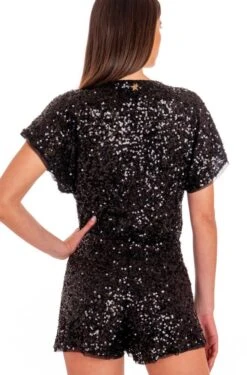Jumpsuit PAILLETTES Von Pin-Up Stars -MAISON LEJABY Verkaufsgeschäft einteiler pb035tu schwarz pailletten pin up stars 4 5