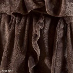 Plüsch-Hausmantel DOUCE Mittel-lang Weich Marjolaine 11 Plüsch-Hausmantel DOUCE Mittel-lang Weich Marjolaine -MAISON LEJABY Verkaufsgeschäft fleece morgenmantel nuss douce marjolaine 8