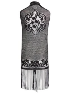 Lang Weste Mit Fransen LOVELY DOT Von Mademoiselle Coco Cavalière -MAISON LEJABY Verkaufsgeschäft fransen weste schwarz 1671 mc19 mademoiselle coco cavaliere 2