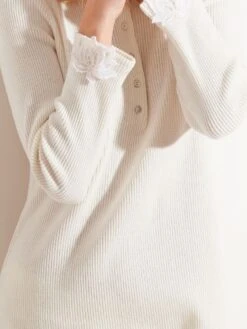 Freizeitanzug KUSCHEL COTTON Zwei-teilig Von Chiara Fiorini -MAISON LEJABY Verkaufsgeschäft freizeit anzug kuschel cotton creme weiss g9650 chiara fiorini 2