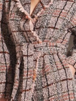 Jacke KUSCHEL BOUCLE Rosa-grau Von Chiara Fiorini 10 Jacke KUSCHEL BOUCLE Rosa-grau Von Chiara Fiorini -MAISON LEJABY Verkaufsgeschäft freizeit jacke wolle karo g9631bis grau rosa chiara fiorini 3