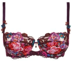 Halbschale BH AVEU EN FLEURS Seide Von Lise Charmel -MAISON LEJABY Verkaufsgeschäft halbschale bh ach3043 violett mit muster aveu en fleurs lise charmel 2 10 1