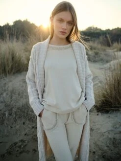 Hausanzug Kuschelbaumwolle Weich Chiara Fiorini -MAISON LEJABY Verkaufsgeschäft hausanzug kuschel baumwolle mit glitzerborte corda cf1340 chiara fiorini 3 7