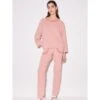 Hausanzug Kuschelbaumwolle Weich Chiara Fiorini -MAISON LEJABY Verkaufsgeschäft hausanzug kuschel baumwolle mit glitzerborte rosa cf1340 chiara fiorini 7