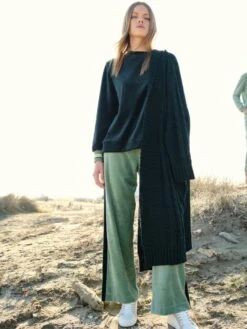 Freizeitanzug NICKI Samt Zweifarbig Grün Von Chiara Fiorini -MAISON LEJABY Verkaufsgeschäft hausanzug zweifarbig bosco anice cf1345 nicki chiara fiorini 3 1