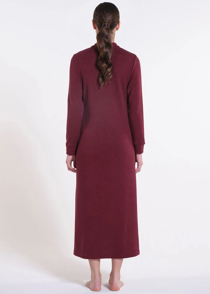 Feinstrick Kleid Lang LOUNGE No. 3 Bordeaux Viscose Von Verdiani 6 Feinstrick Kleid Lang LOUNGE No. 3 Bordeaux Viscose Von Verdiani - Image 4