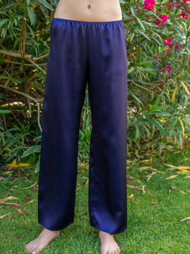 100% Seide PYJAMAHOSE Soie Unie Marjolaine 7 100% Seide PYJAMAHOSE Soie Unie Marjolaine - Image 5