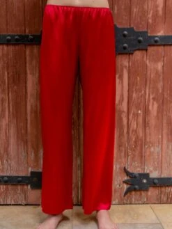 100% Seide PYJAMAHOSE Soie Unie Marjolaine 19 100% Seide PYJAMAHOSE Soie Unie Marjolaine -MAISON LEJABY Verkaufsgeschäft hose seide lang rouge rot 3soi5803 0005 marjolaine 2 8