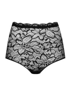 Spitze Taillen-Slip INVISIBLE CARMEN Schwarz Von Cadolle 7 Spitze Taillen-Slip INVISIBLE CARMEN Schwarz Von Cadolle -MAISON LEJABY Verkaufsgeschäft invisible carmen lace high waist panties 1108l schwarz cadolle 2 1
