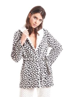 Jacke HEARTS Schwarz-weiß Von Fiori Di Chiara -MAISON LEJABY Verkaufsgeschäft jacke creme schwarz fc9128 chiara fiorini 1